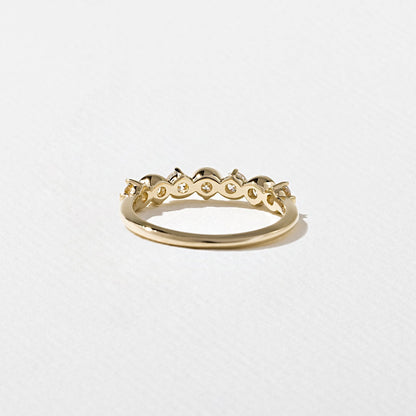 0.57 TCW Round Half Eternity Lab Grown Diamond Wedding Band
