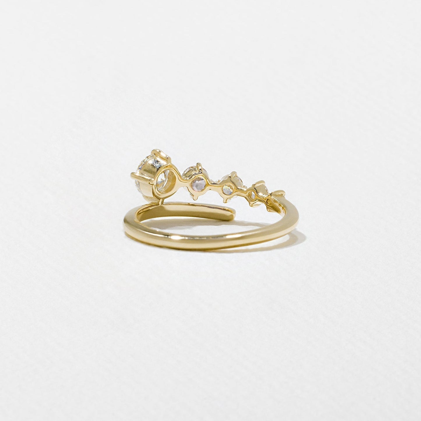 0.55 TCW Round Five Stone Lab Grown Diamond Wedding Band