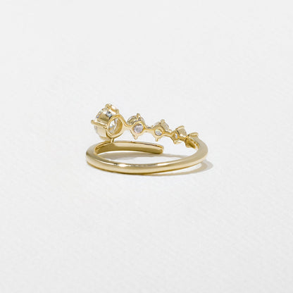 0.55 TCW Round Five Stone Lab Grown Diamond Wedding Band