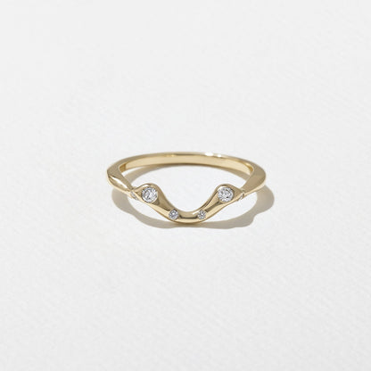 0.12 TCW Round Curved Wedding Band