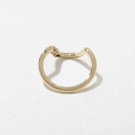 0.15 TCW Pear & Marquise Curved Wedding Band