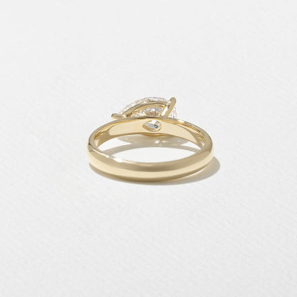 East-West Pear Lab Grown Diamond Solitaire Engagement Ring