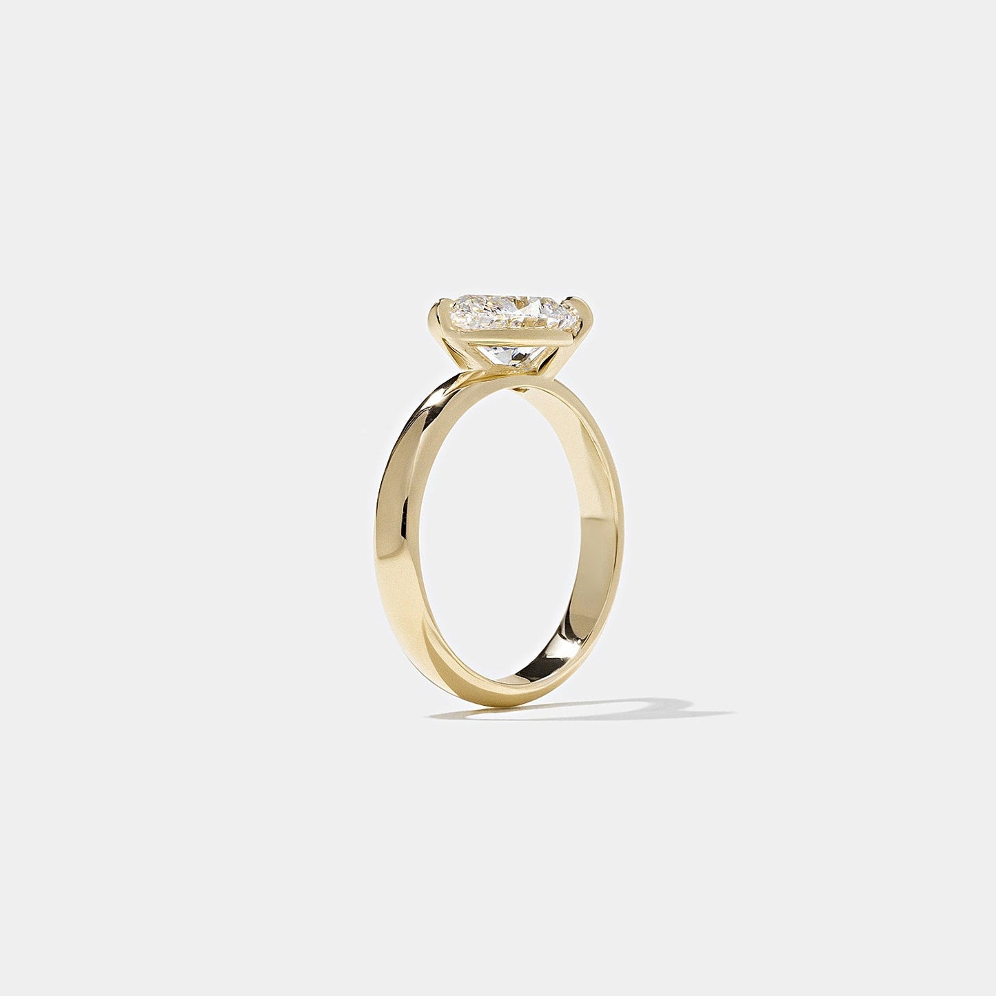East-West Pear Lab Grown Diamond Solitaire Engagement Ring