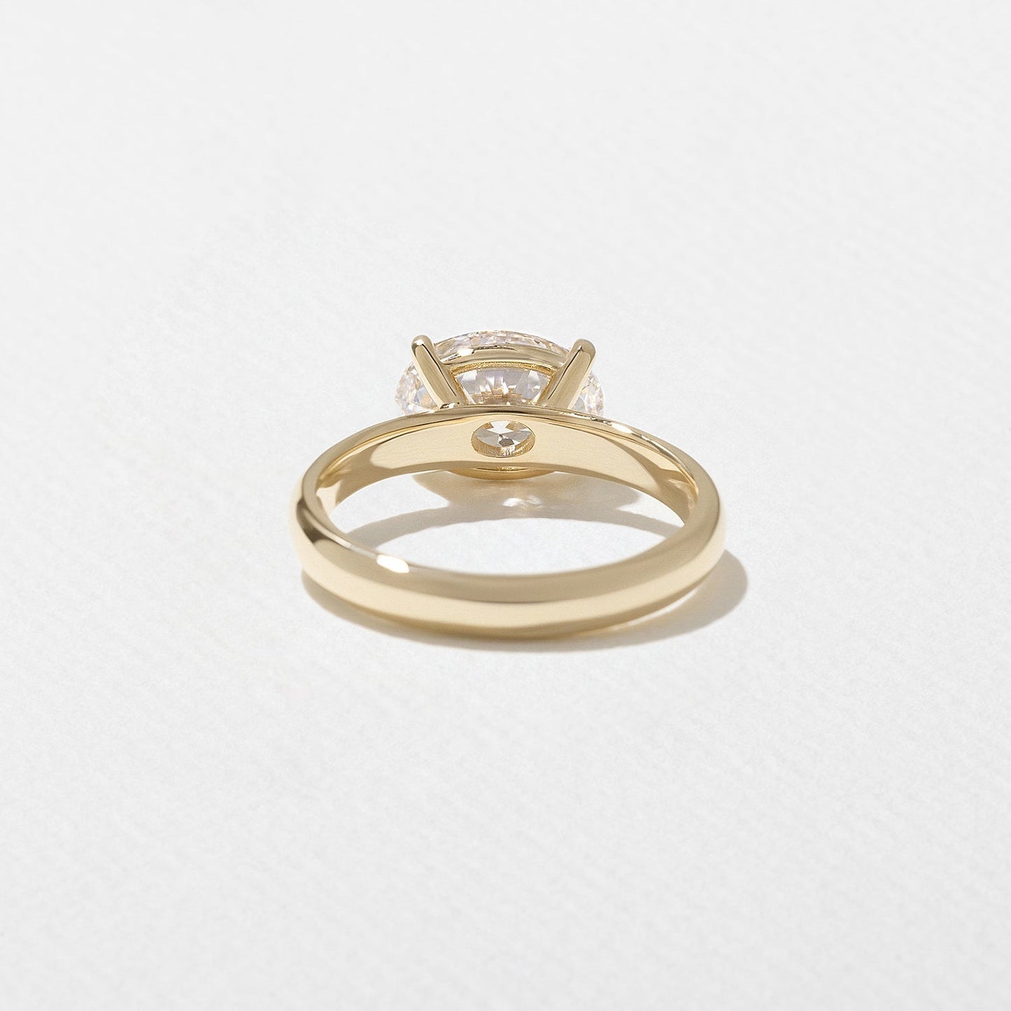 East-West Oval Lab Grown Diamond Solitaire Engagement Ring