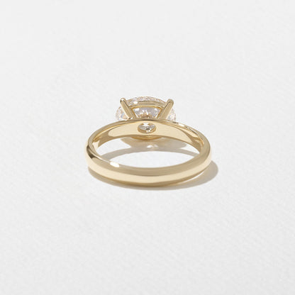 East-West Oval Lab Grown Diamond Solitaire Engagement Ring