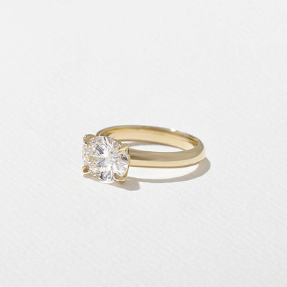 East-West Oval Lab Grown Diamond Solitaire Engagement Ring