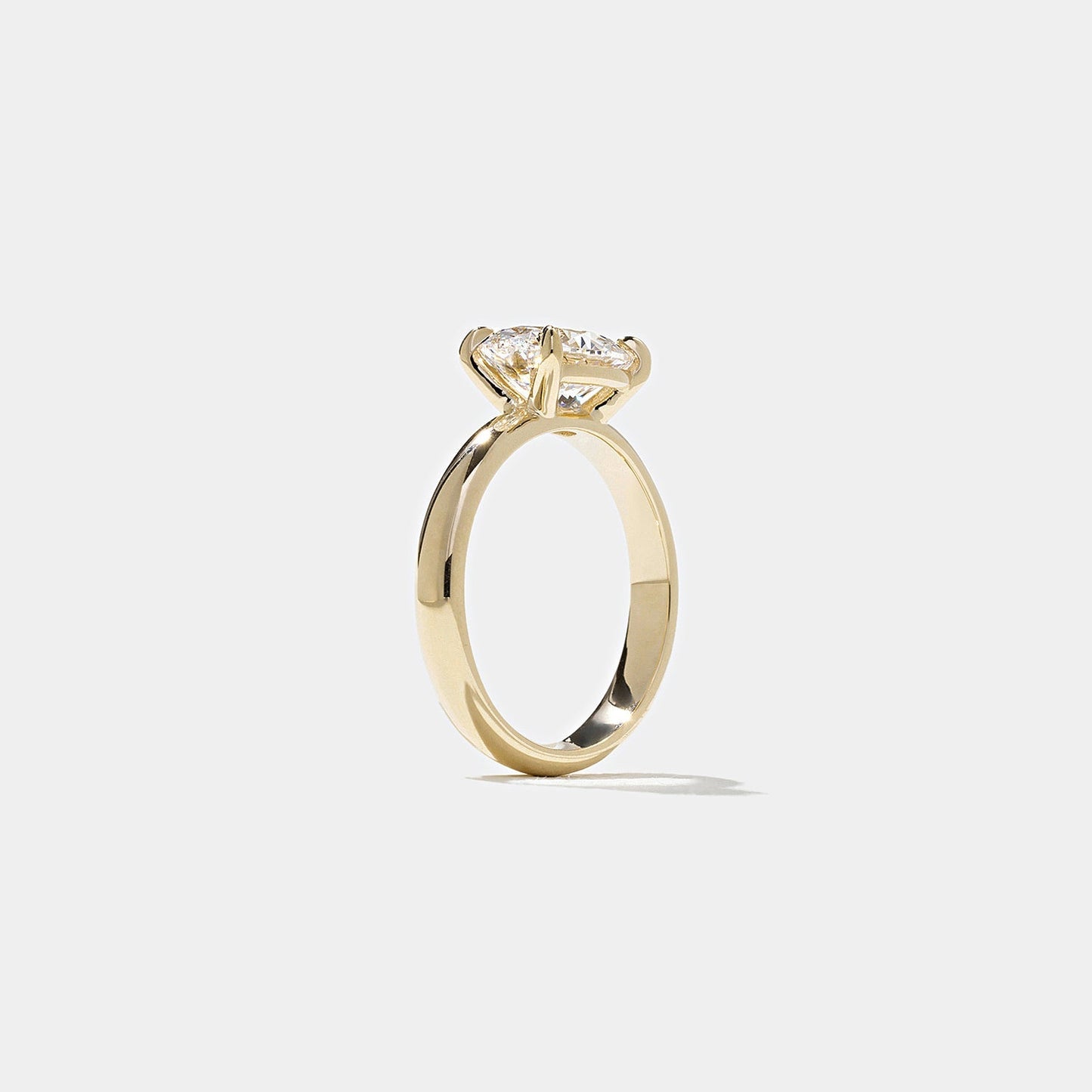 East-West Oval Lab Grown Diamond Solitaire Engagement Ring