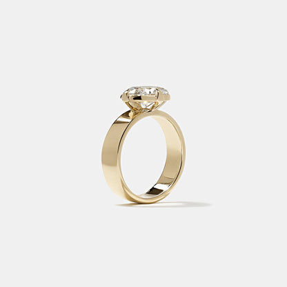 East-West Oval Lab Grown Diamond Solitaire Engagement Ring