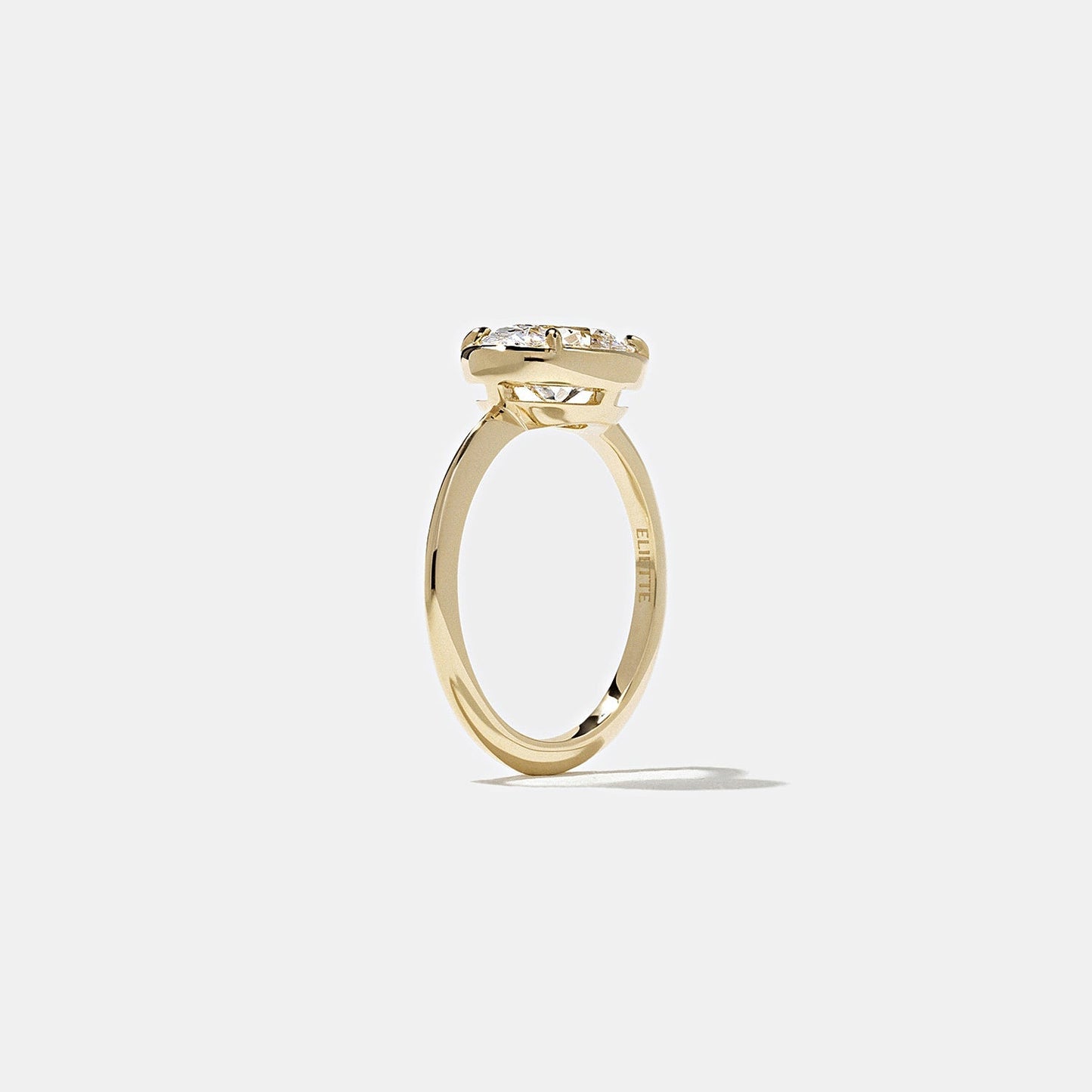 Oval Lab Grown Diamond Bezel Solitaire Engagement Ring