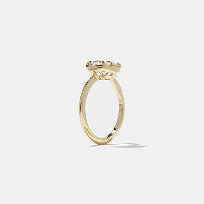 Oval Lab Grown Diamond Bezel Solitaire Engagement Ring