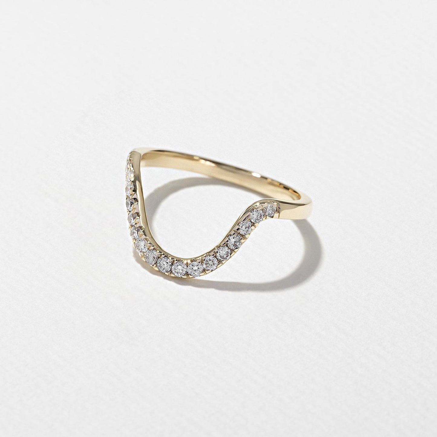 0.1 3TCW Round Half Curve Wedding Band