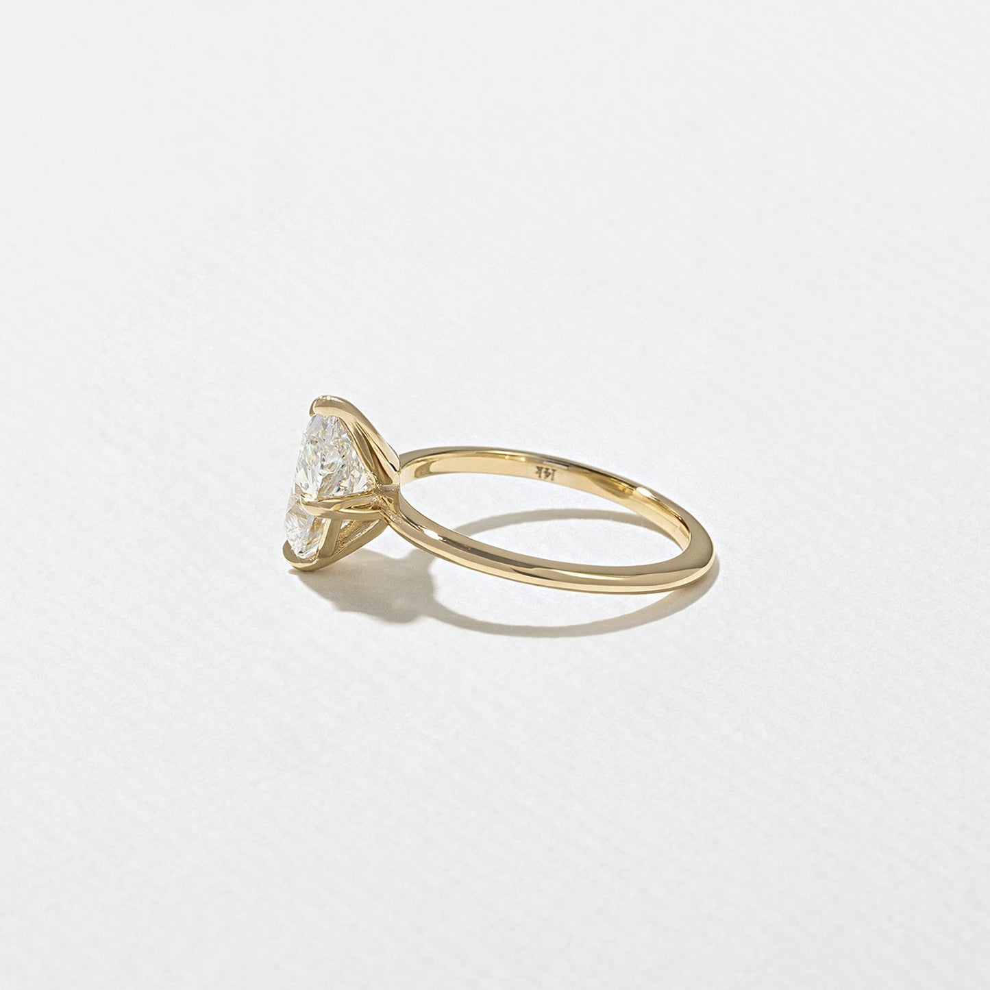 Pear Lab Grown Diamond Solitaire Engagement Ring