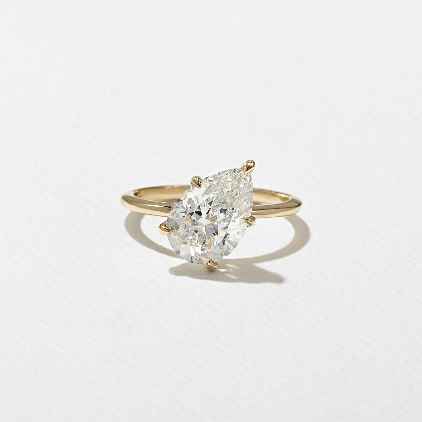 Pear Lab Grown Diamond Solitaire Engagement Ring