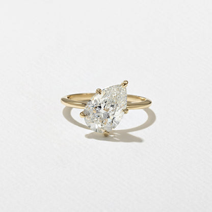 Pear Lab Grown Diamond Solitaire Engagement Ring