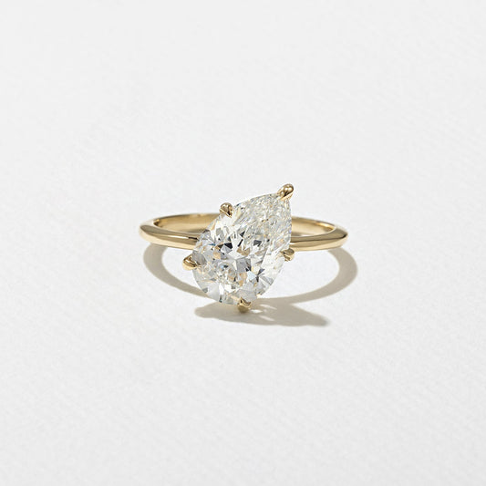Pear Lab Grown Diamond Solitaire Engagement Ring