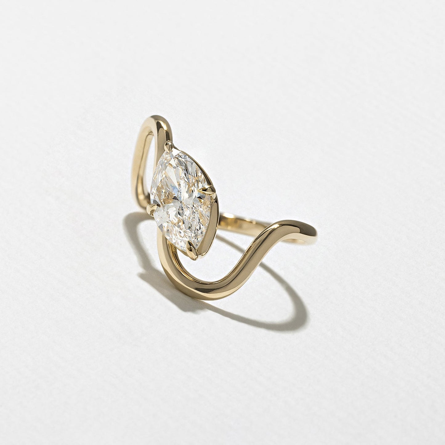 Marquise Lab Grown Diamond Unique Solitaire Engagement Ring