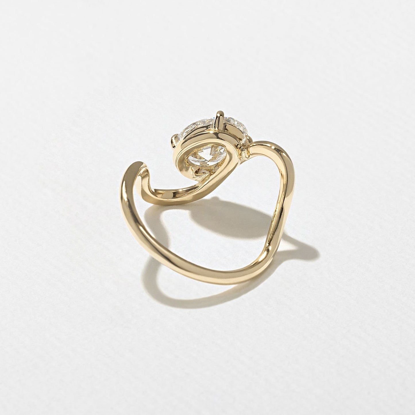 Oval Lab Grown Diamond Unique Solitaire Engagement Ring