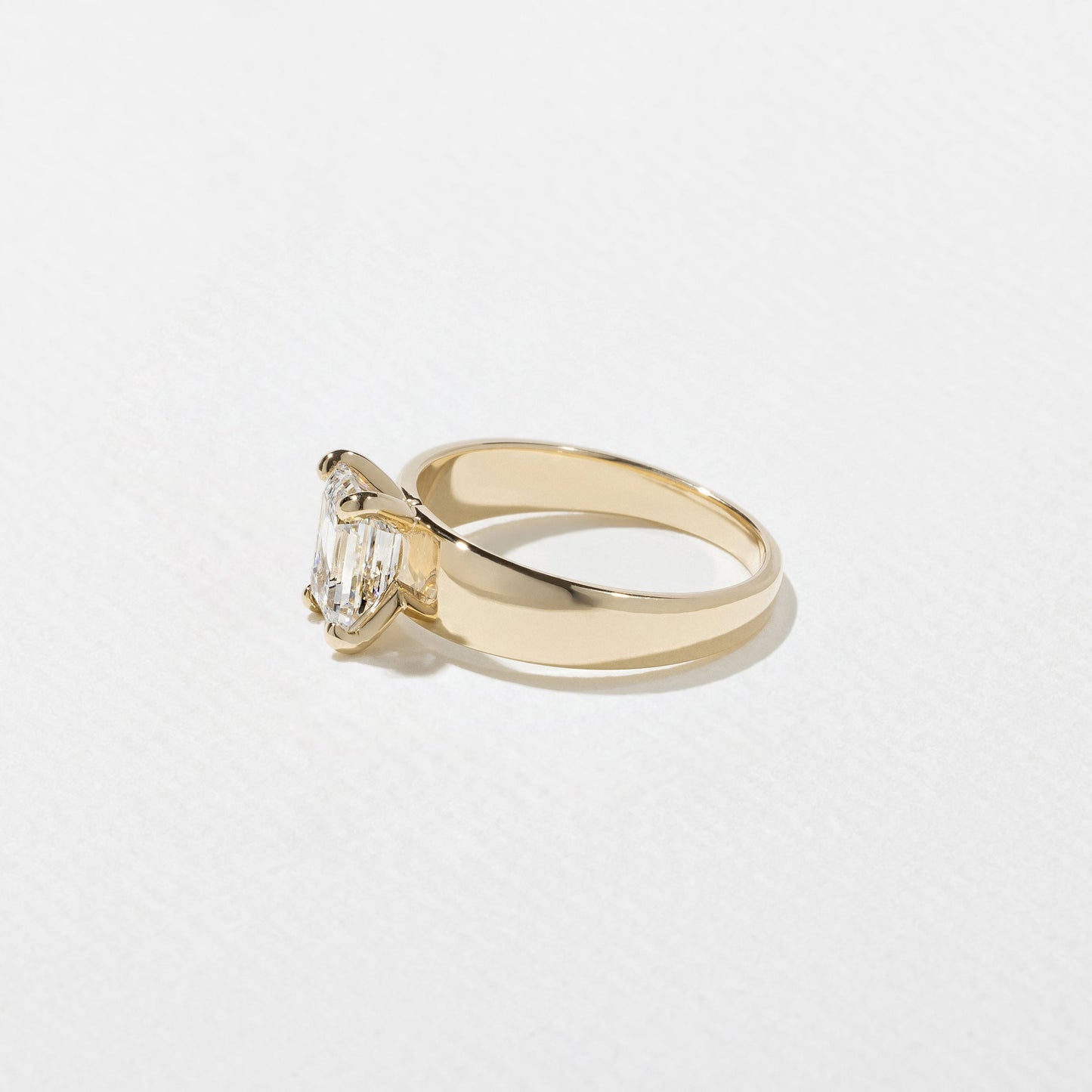 Emerald Lab Grown Diamond Solitaire Engagement Ring