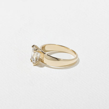 Emerald Lab Grown Diamond Solitaire Engagement Ring