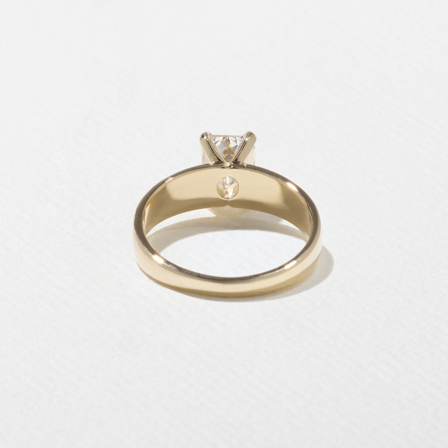 Emerald Lab Grown Diamond Solitaire Engagement Ring