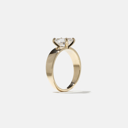 Emerald Lab Grown Diamond Solitaire Engagement Ring