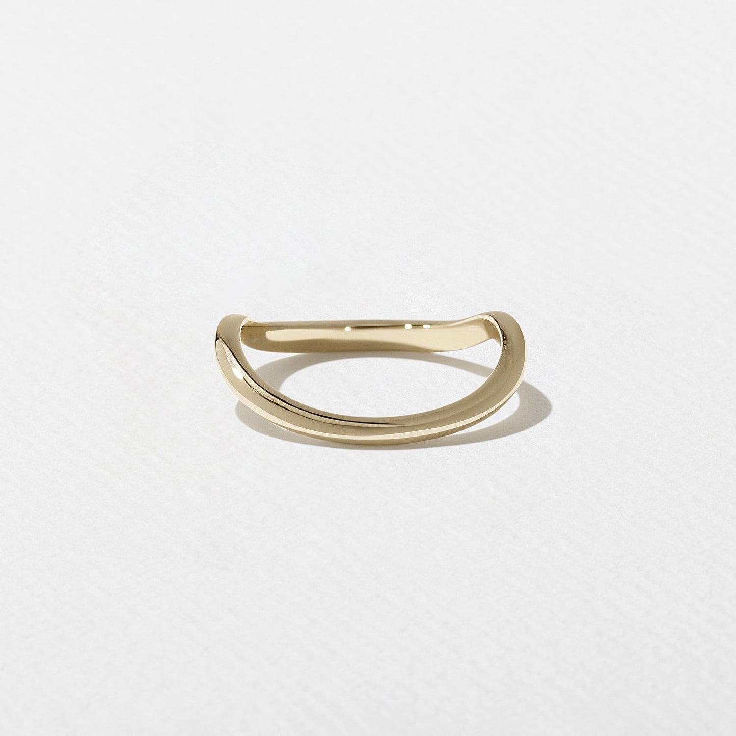 0.14 TCW Round Shape Unique Curved Wedding Band
