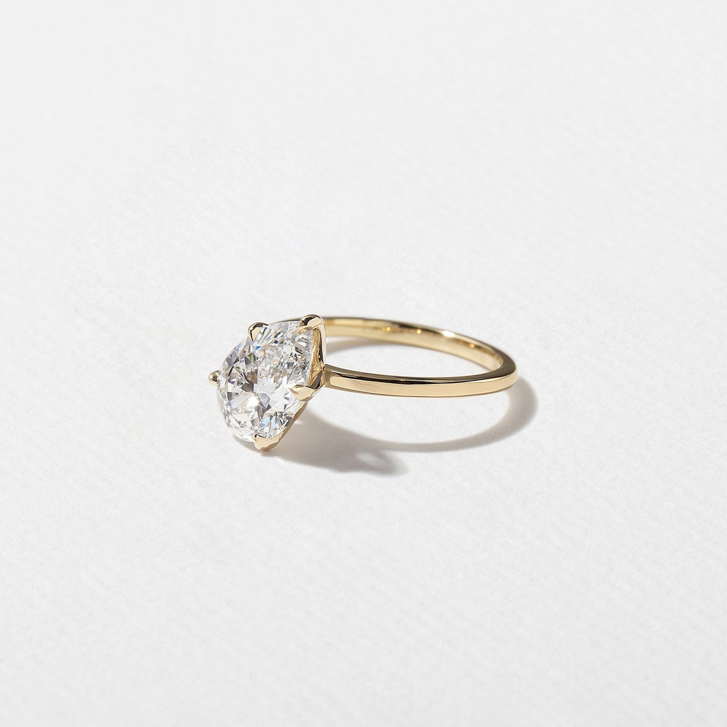 Pear Lab Grown Diamond Solitaire Engagement Ring