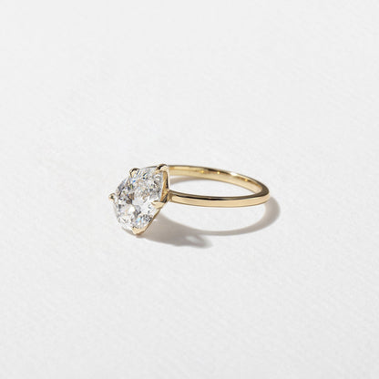 Pear Lab Grown Diamond Solitaire Engagement Ring