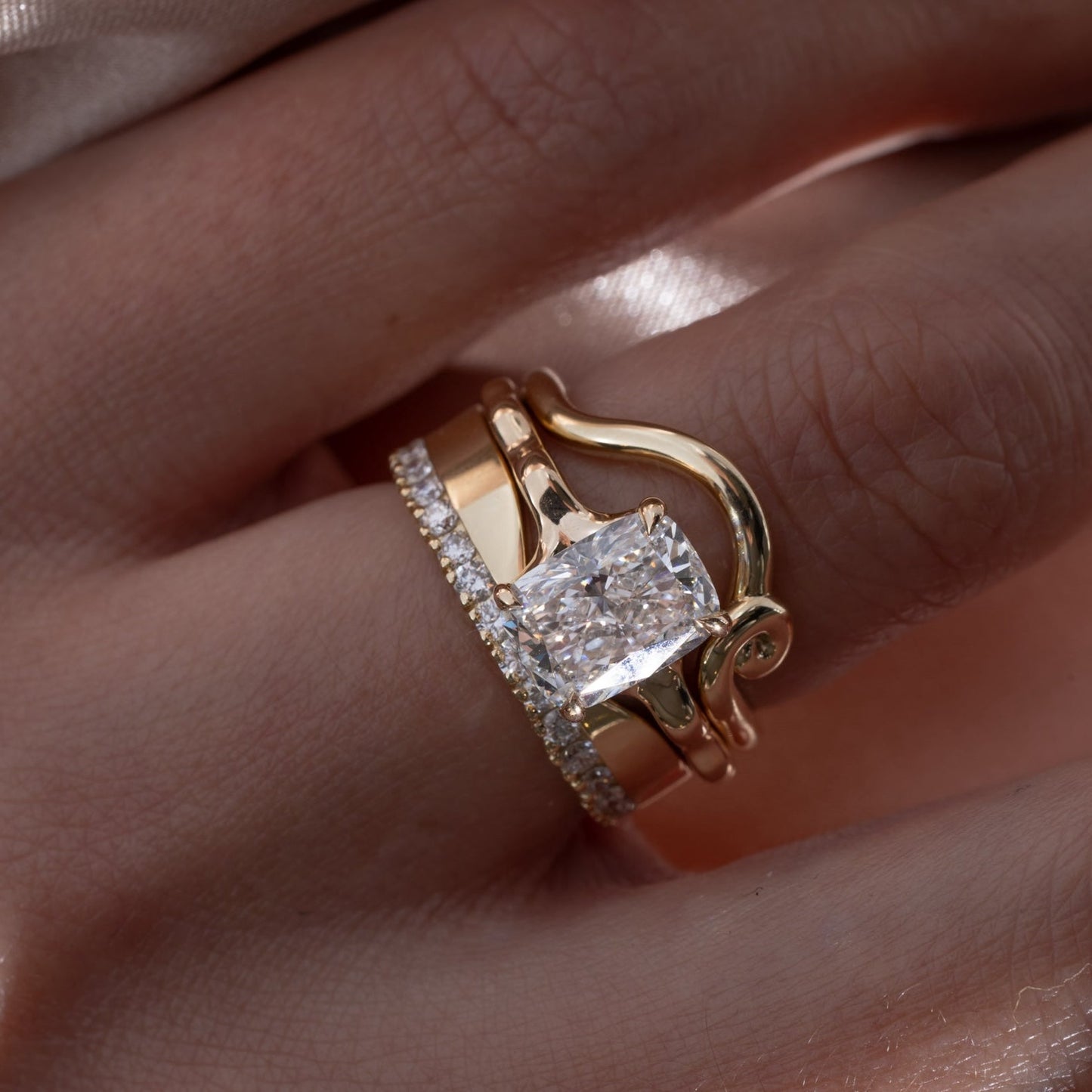 Cushion Lab Grown Diamond Solitaire Engagement Ring