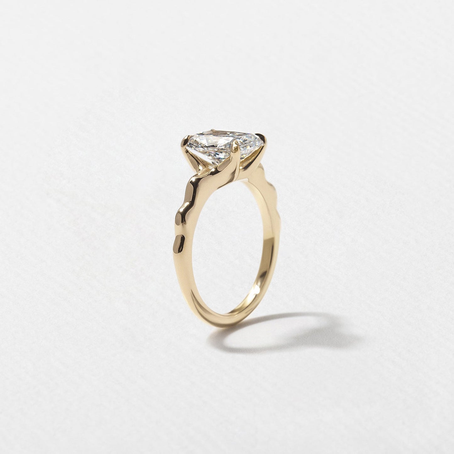 Cushion Lab Grown Diamond Solitaire Engagement Ring