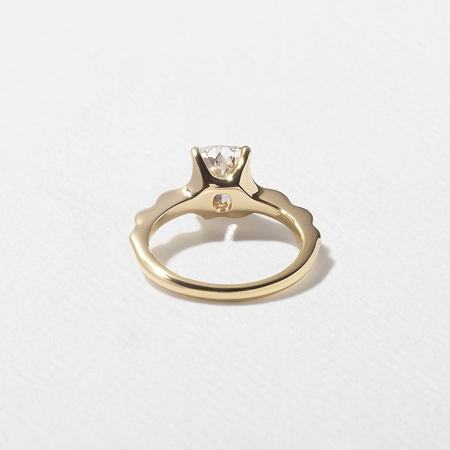 Cushion Lab Grown Diamond Solitaire Engagement Ring