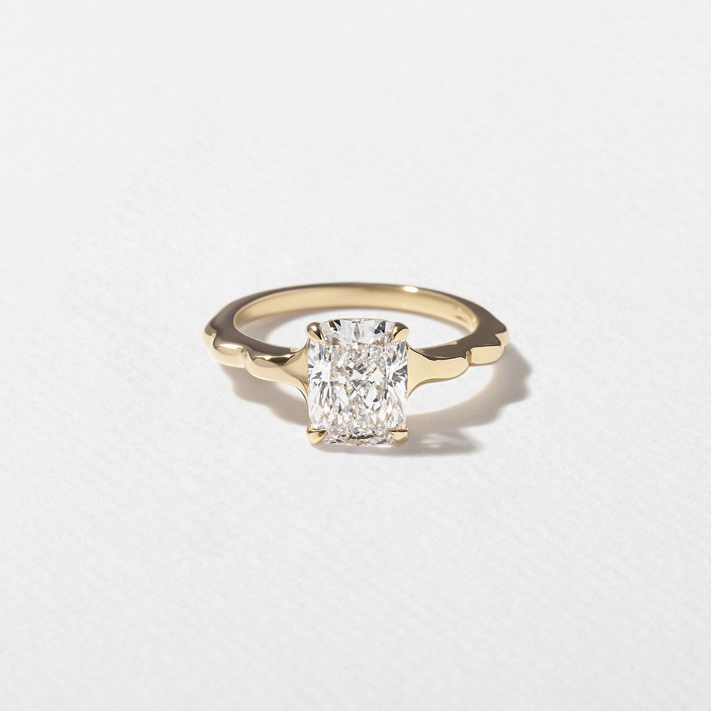Cushion Lab Grown Diamond Solitaire Engagement Ring