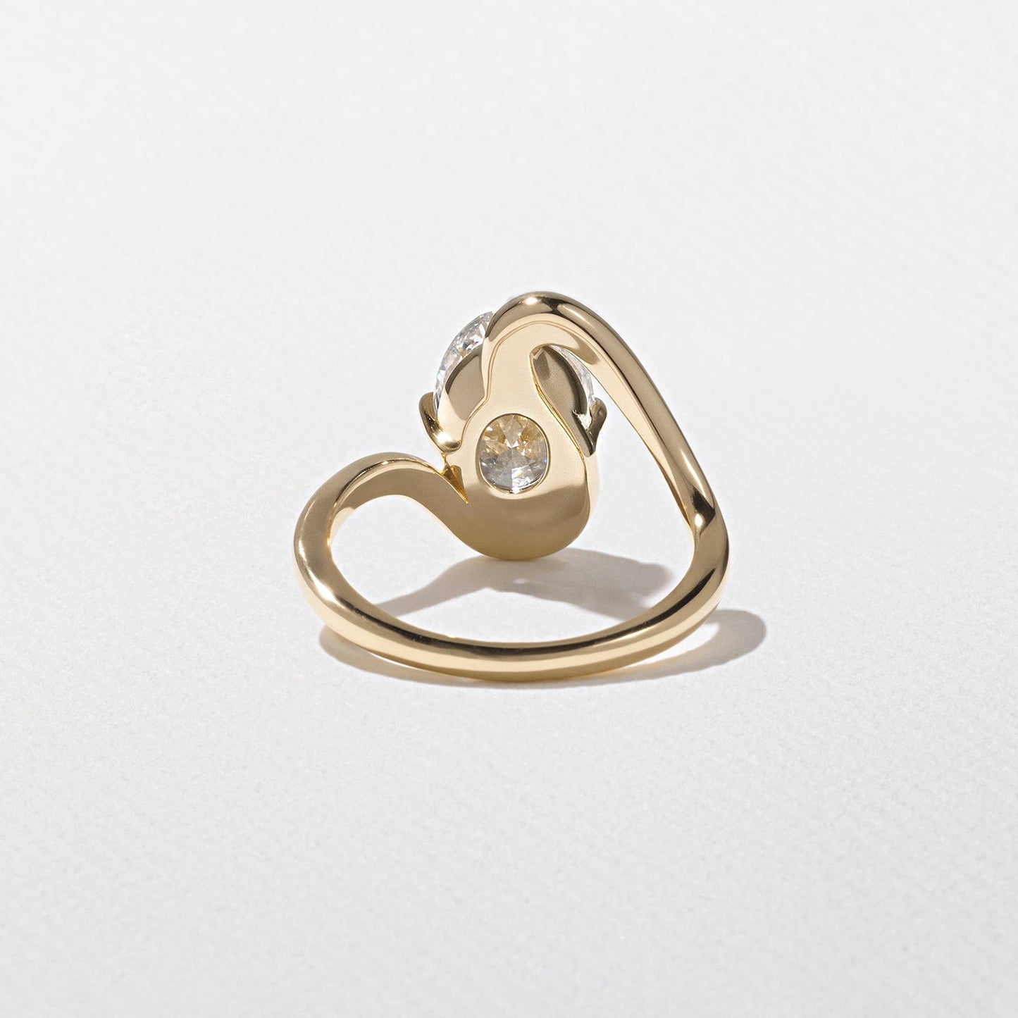Oval Lab Grown Diamond Unique Engagement Ring