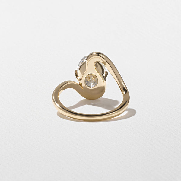 Oval Lab Grown Diamond Unique Engagement Ring