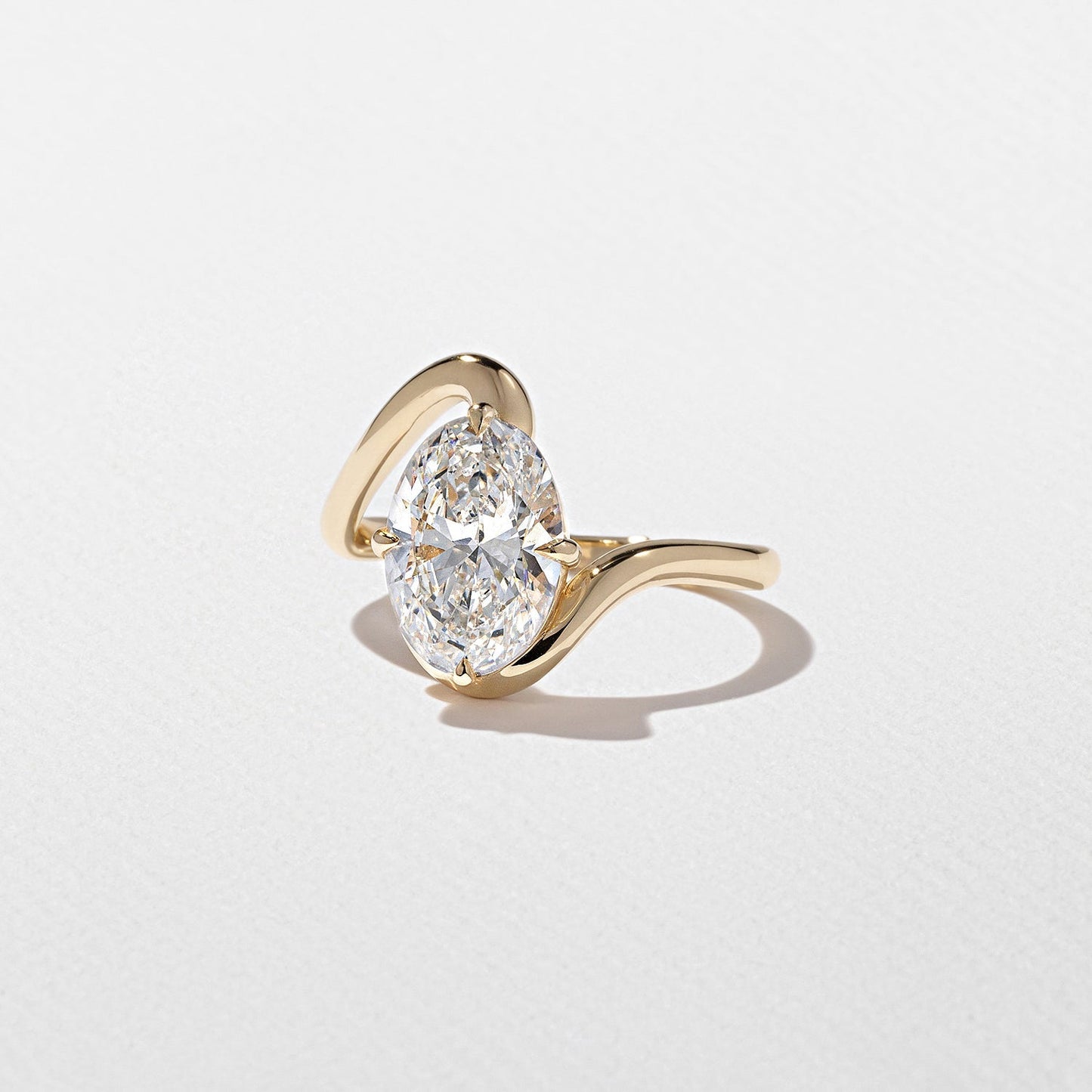 Oval Lab Grown Diamond Unique Engagement Ring