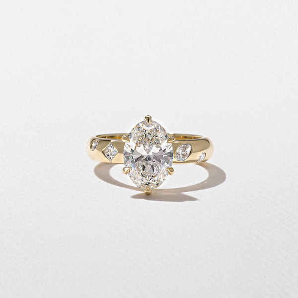 Oval Lab Grown Diamond Dainty Engagement Ring