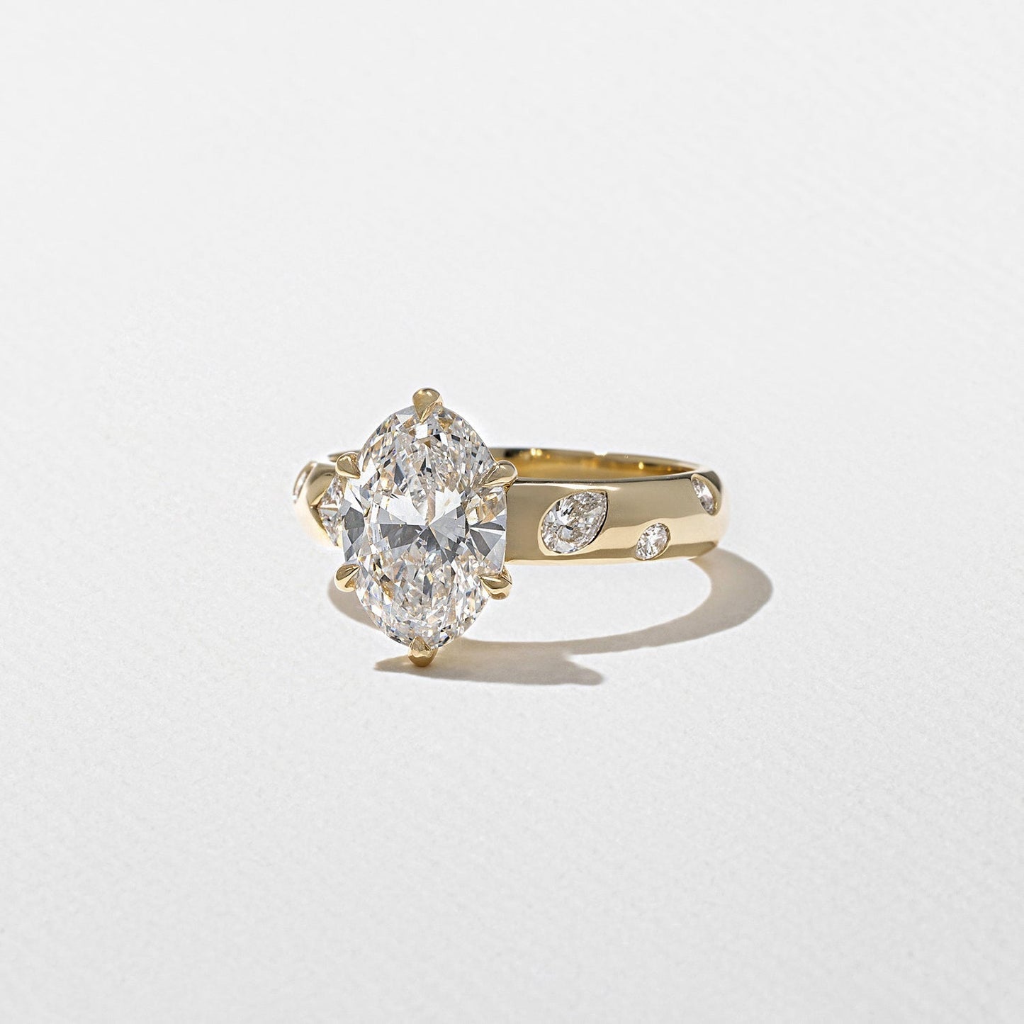 Oval Lab Grown Diamond Dainty Engagement Ring