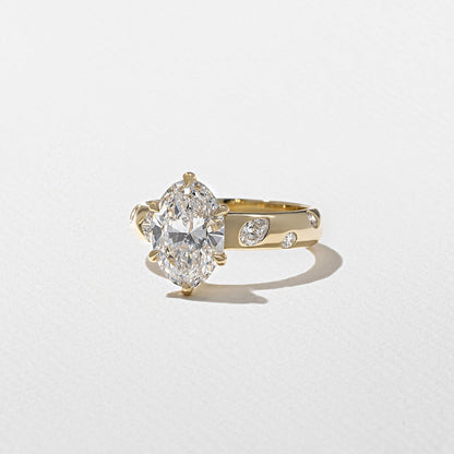 Oval Lab Grown Diamond Dainty Engagement Ring