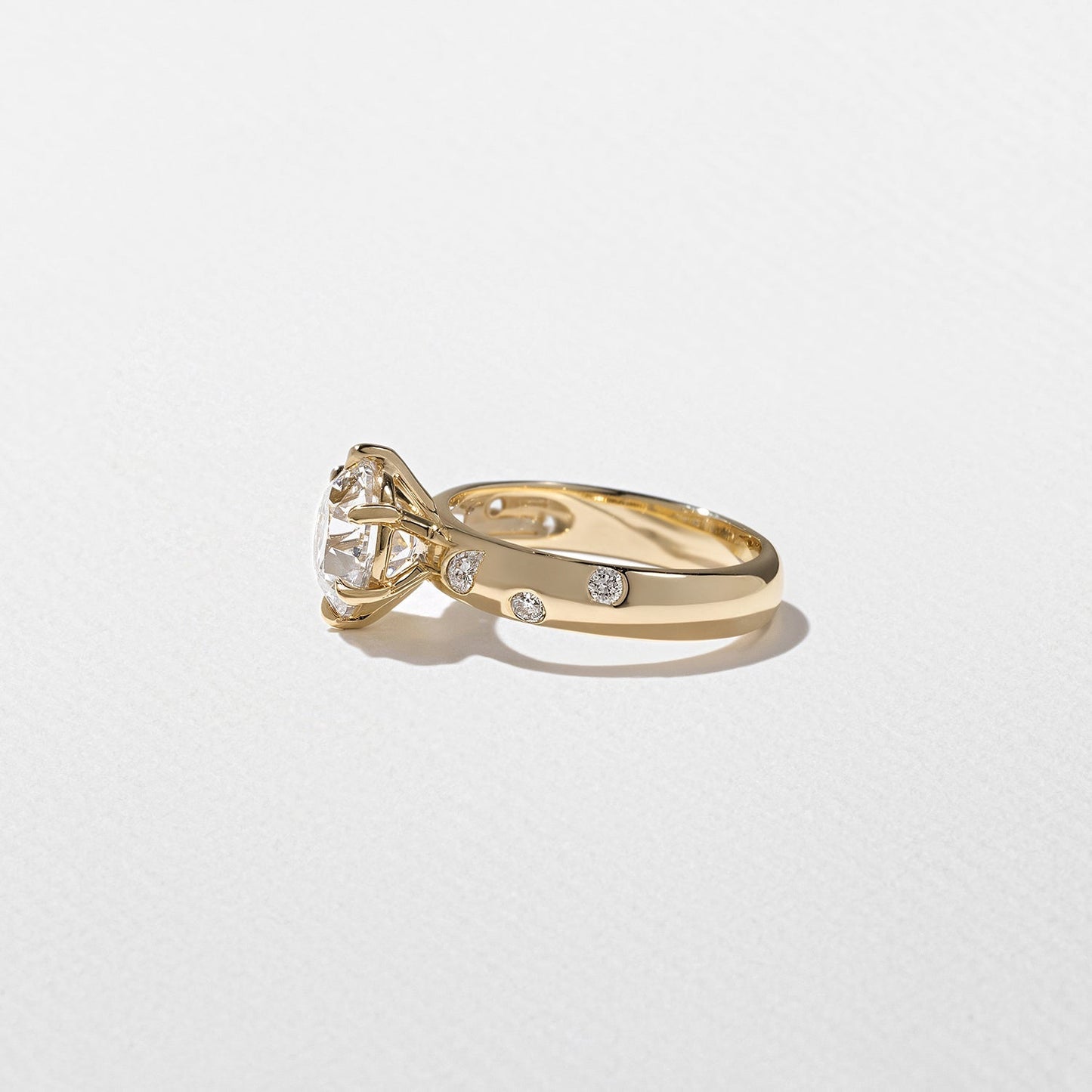 Round Lab Grown Diamond Dainty Engagement Ring