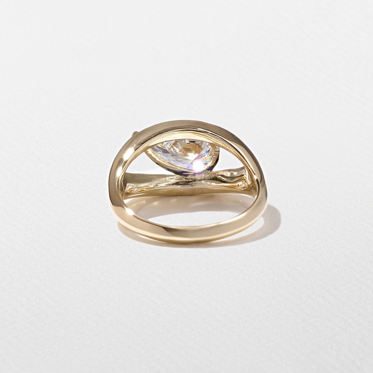 Pear Lab Grown Diamond Solitaire Style Engagement Ring