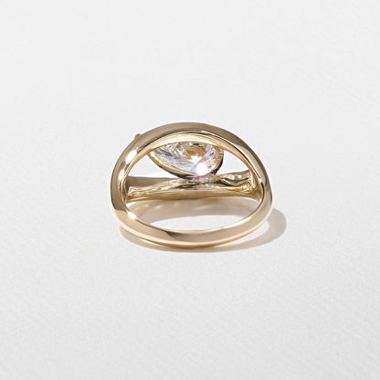 Pear Lab Grown Diamond Solitaire Style Engagement Ring