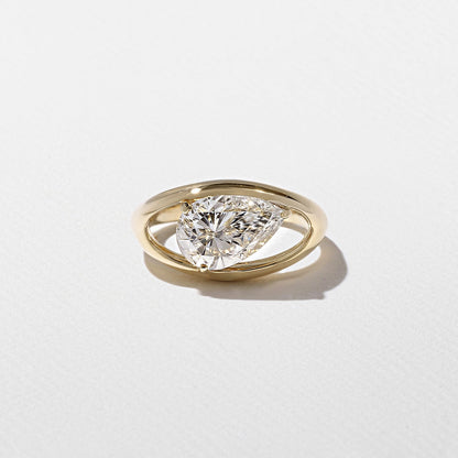 Pear Lab Grown Diamond Solitaire Style Engagement Ring