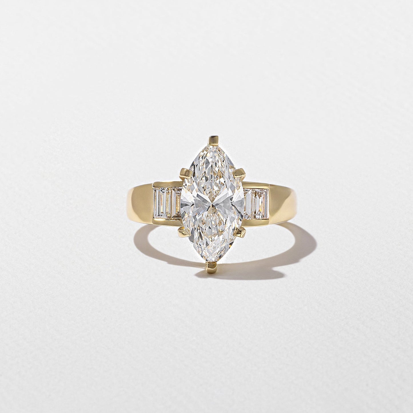Marquise Lab Grown Diamond Five Stone Engagement Ring
