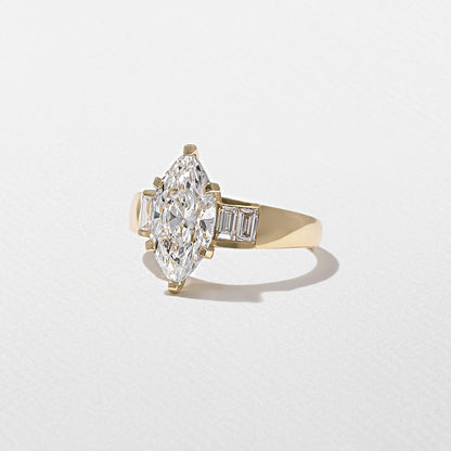 Marquise Lab Grown Diamond Five Stone Engagement Ring