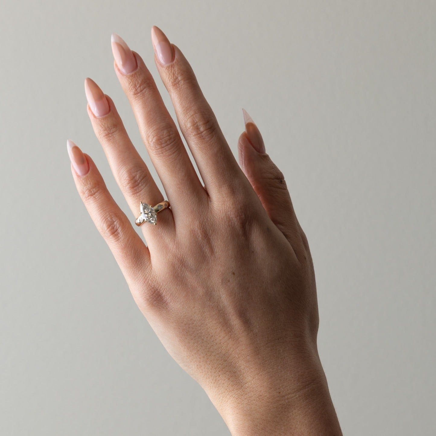 Marquise Lab Grown Diamond Dainty Engagement Ring