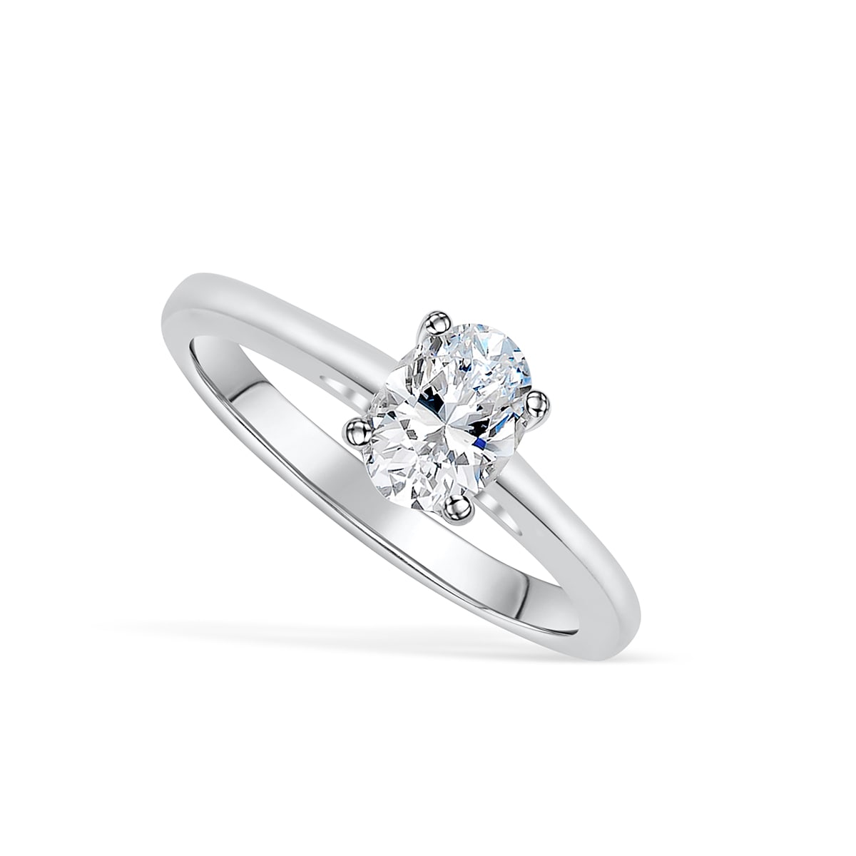 1.33 CT Oval Cut Solitaire Moissanite Engagement Ring