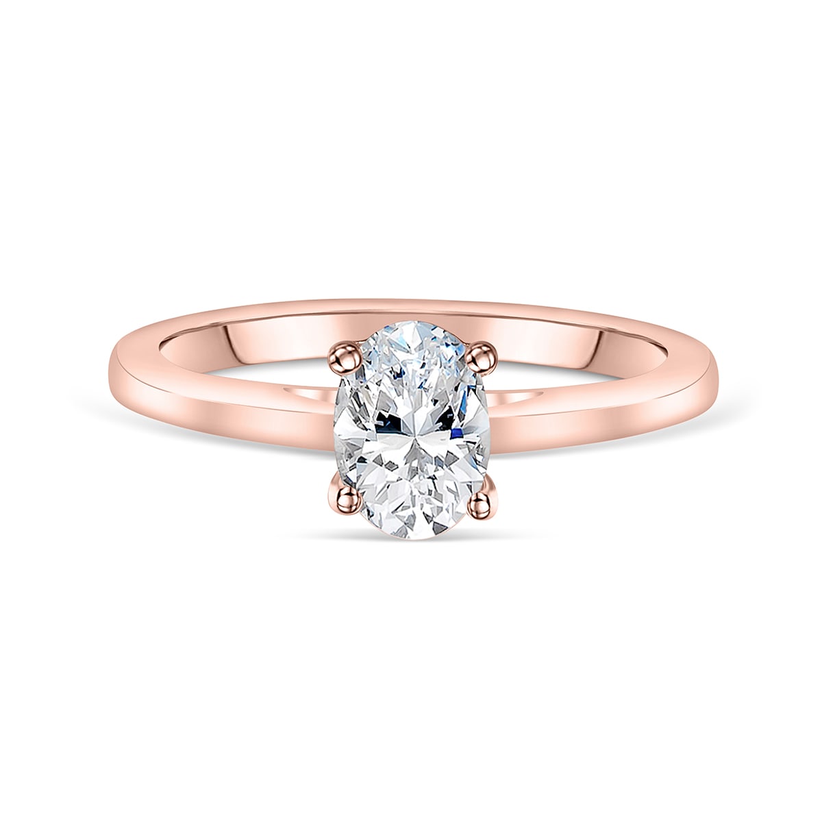 1.33 CT Oval Cut Solitaire Moissanite Engagement Ring