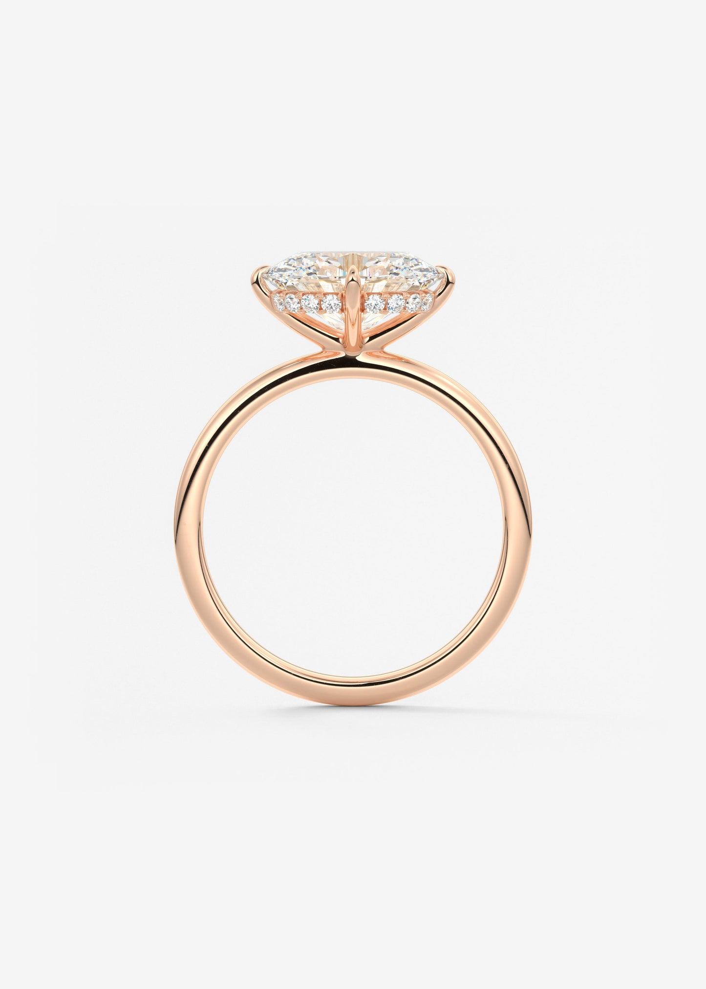 Oval East West Solitaire Lab Grown Diamond Engagement Ring