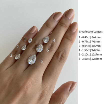 Pear Halo Lab Grown Diamond Engagement Ring