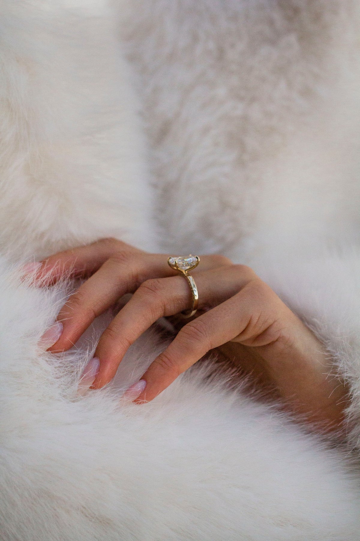 Radiant Lab Grown Diamond Hidden Halo Engagement Ring